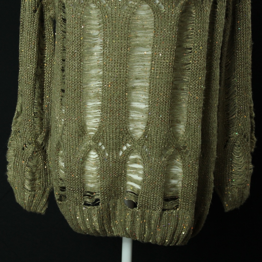 NWT | Chaudry KC | Gold Sequin Sweater | Sz S - Picture 4 of 16
